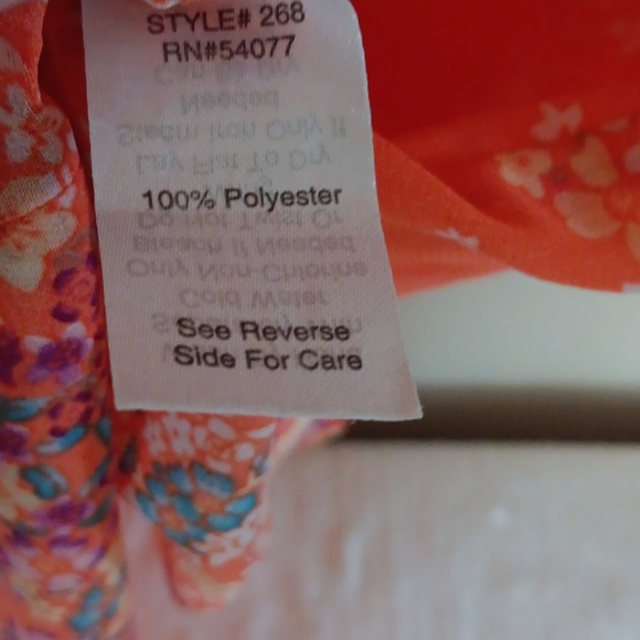 CAbi Blouse Beautiful In Orange & Violet - Picture 6 of 10